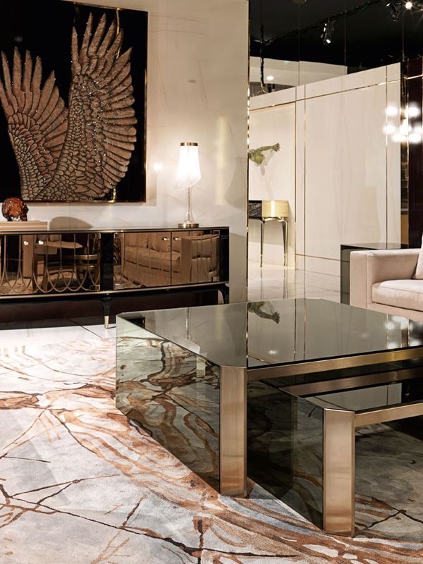 Visionnaire İtalyan Tasarım Barrett Salon ve Oturma Ünitesi Yan Sehpa